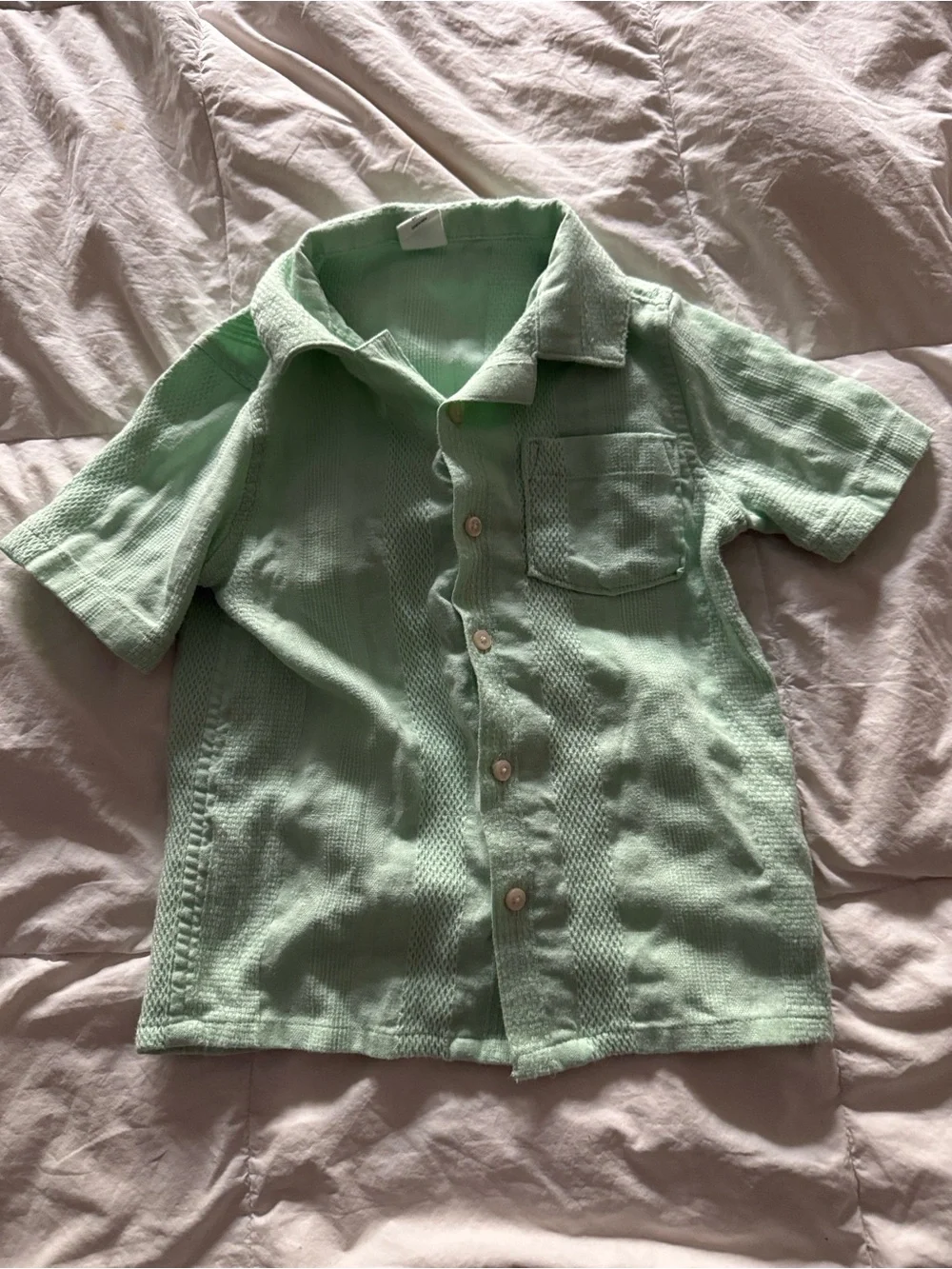 Kids' Gap Mint Green Short-Sleeve Button-Up Shirt
